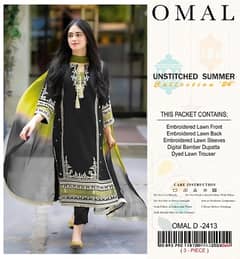 3 piece unstich summer wear By Omal designer 0