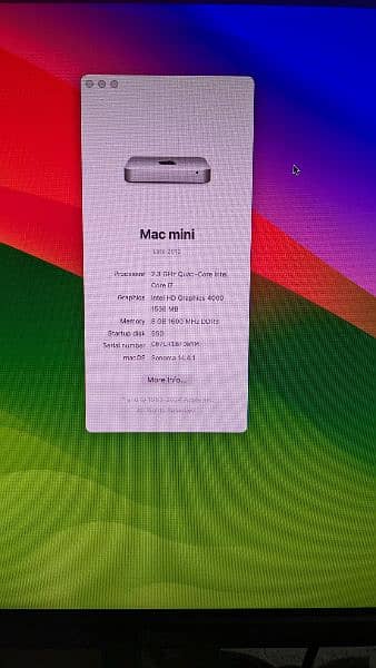 apple Mac mini 2012 late with Sonoma 14.4. 1 2