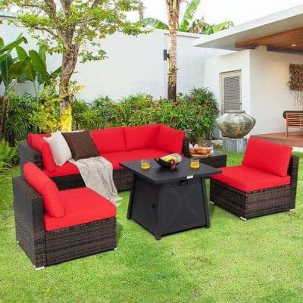 4 Seater patio Rattan sofa set 14