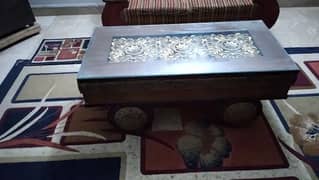 Center table with glass top  Width= 4FT Length= 2FT condition 10/10