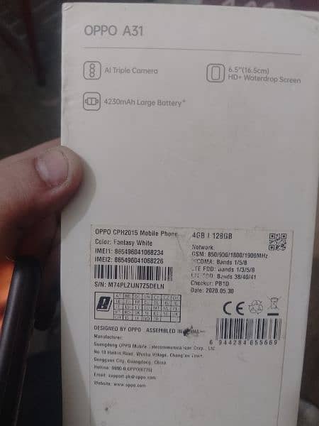 oppo A31.4gb ram 128gb memory 2