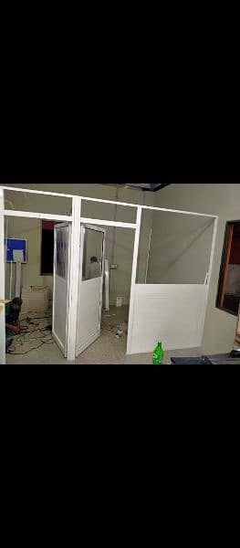 Aluminum glass Window chamber 12mm work doors lower 2