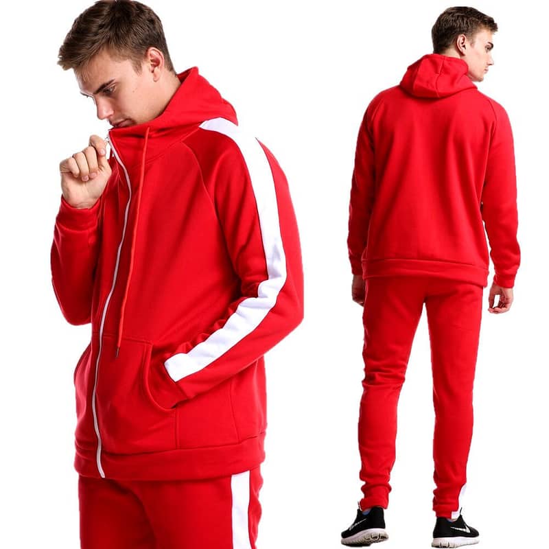 Black Tracksuit With Double White Piping manufacturer wholesale 4