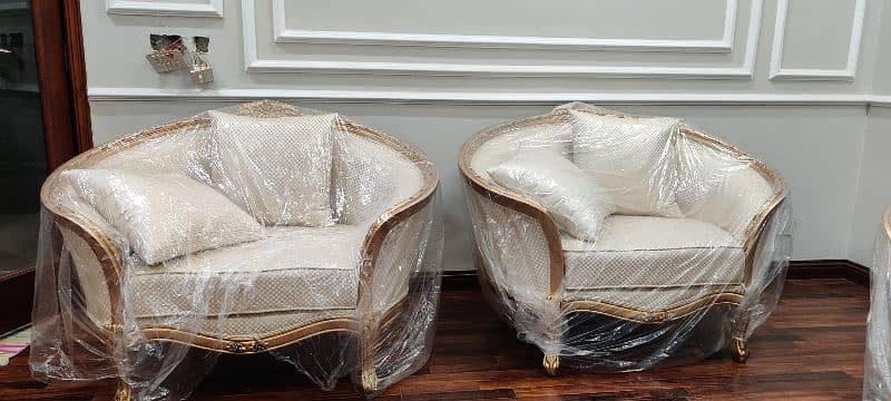 Spanish Style Sofa Set and Dining chairs. 12