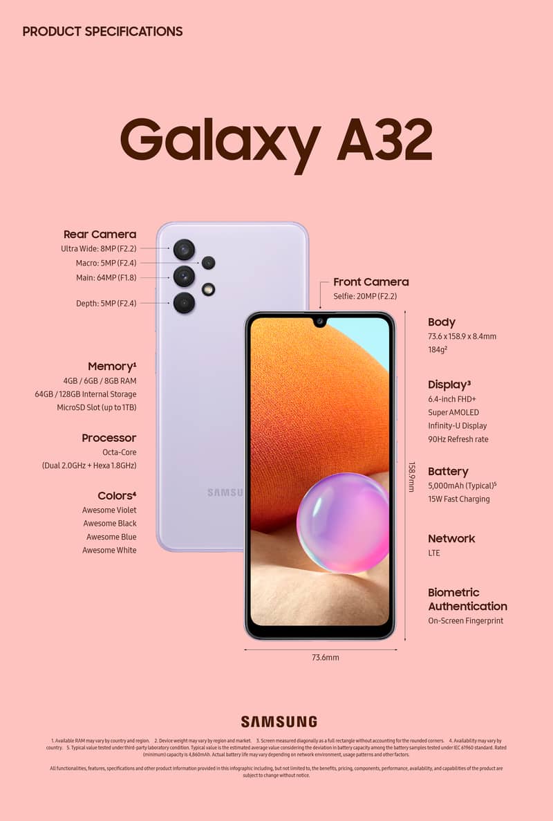 Samsung A32 (4G) Best budget phone urgent sale PTA Approved dual sim 11