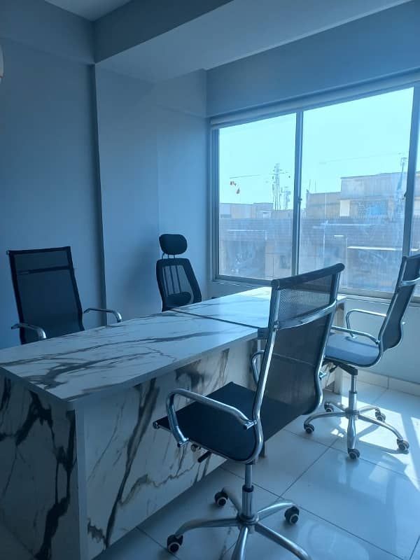 Near 26 Street Furnished Office For Rent 25 Persons Setting With Lift Back Up Generator 24& 7 Time 24