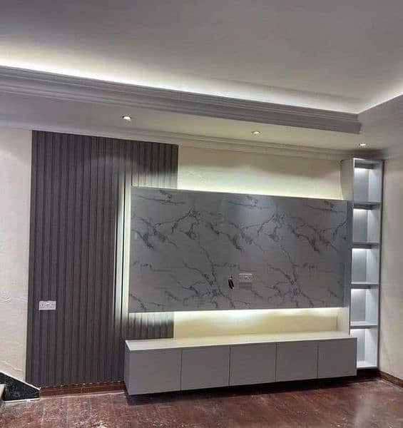 pvc panel,woden&vinyl flor/led rack/walpapr/ceiling,blind/gras/flx 12