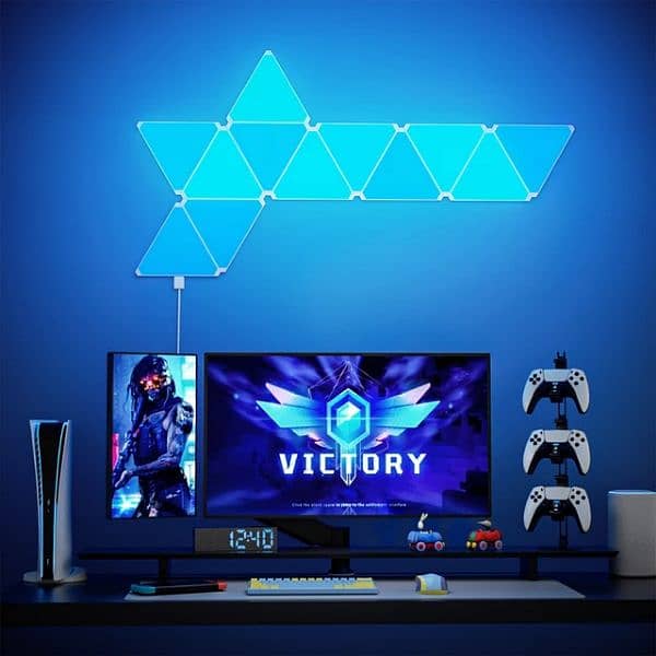 Thin WIFI Bluetooth LED Triangle Lamps Indoor Wall Light APP 1