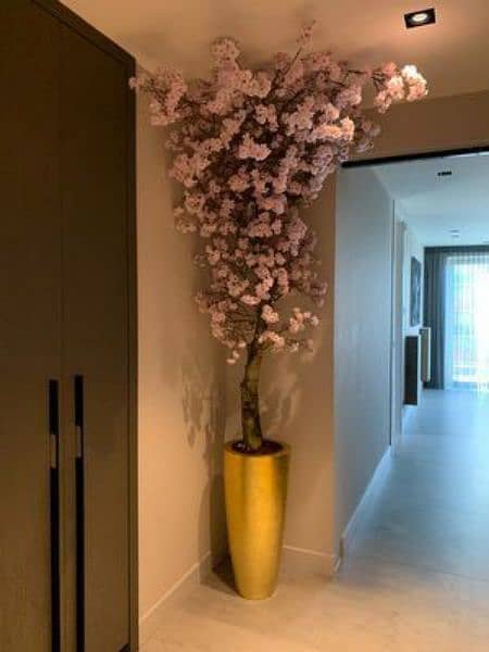 giant vases and cherry blossom 2