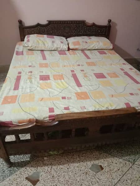 sheesham wood bed without mattress 1