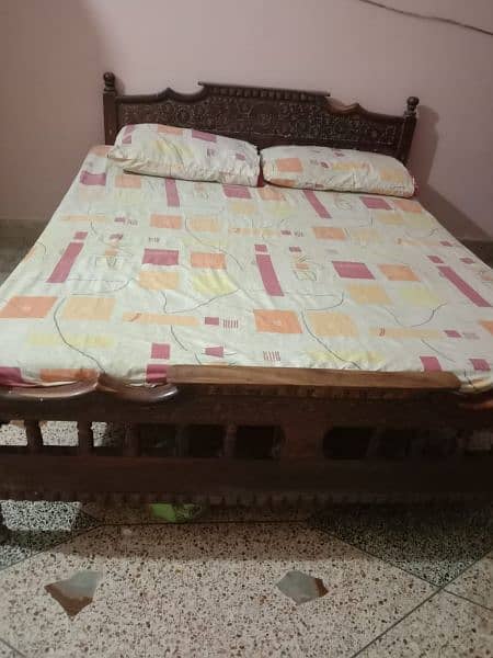 sheesham wood bed without mattress 2