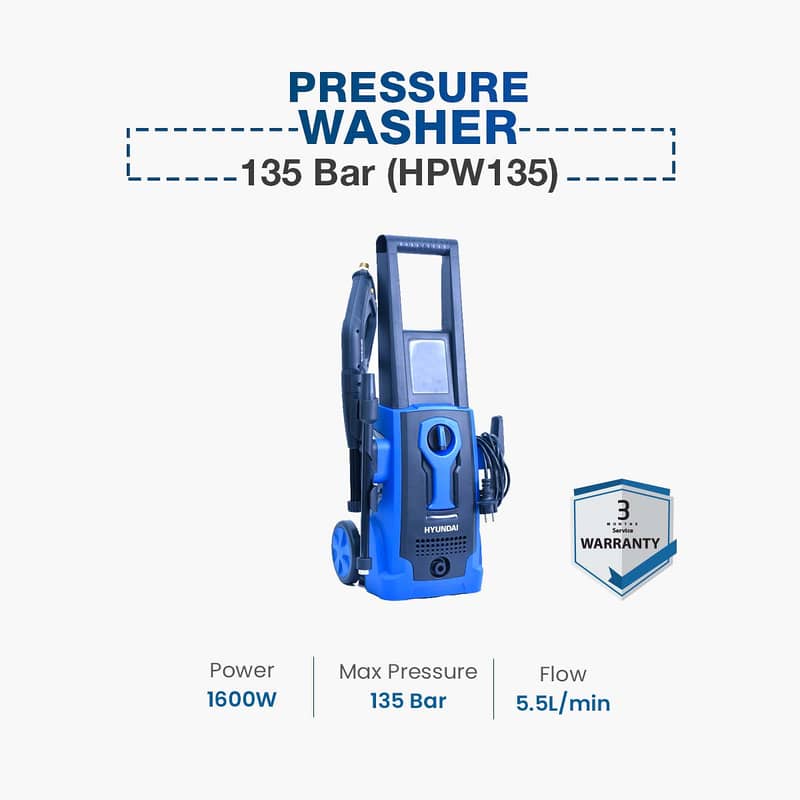 Hyundai Pressure Washer 135 Bar (HPW135) 1