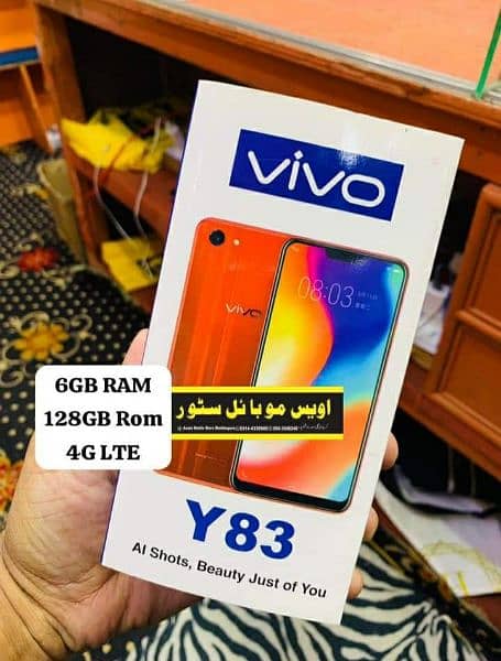 vivo y83 Black Colour 6/128 Ram Rom 1