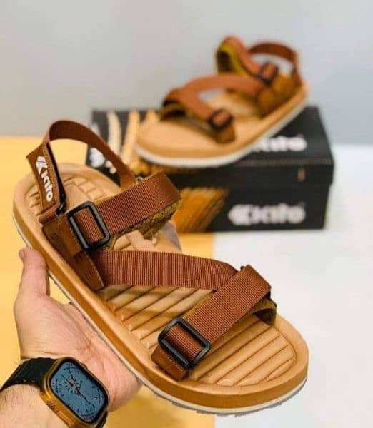 men's synthetic leather casual sandals 6