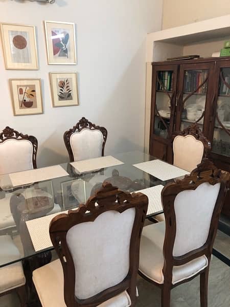 wooden dining table urgent sale 2