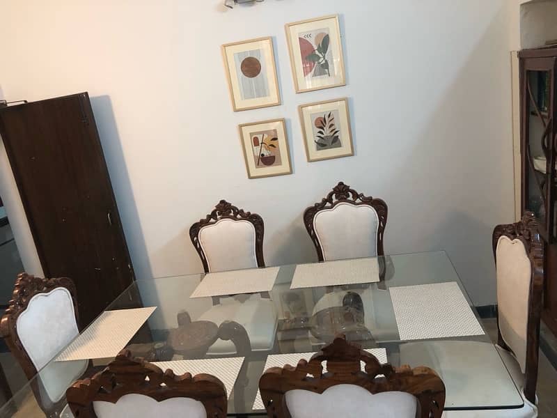 wooden dining table urgent sale 4
