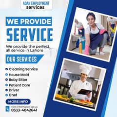 We providing Nursing Staff, Patient Care, House Maids, Cook/Chef.