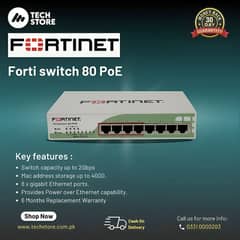 Fortinet FortiSwitch-80-POE High Performance Gigabit Ethernet Switches