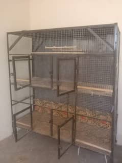 Metal cage for birds