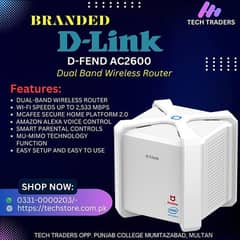 D-link/ DIR-2680/ D-Fend/ AC2600/ Dual Band/ Wi-Fi/ Router/ (Box-pack)