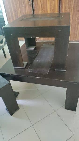 Standard size one center two side tables 1