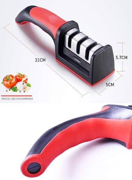 3-in-1 Knife Sharpener With Fruit And Meat Knife Peeler 2