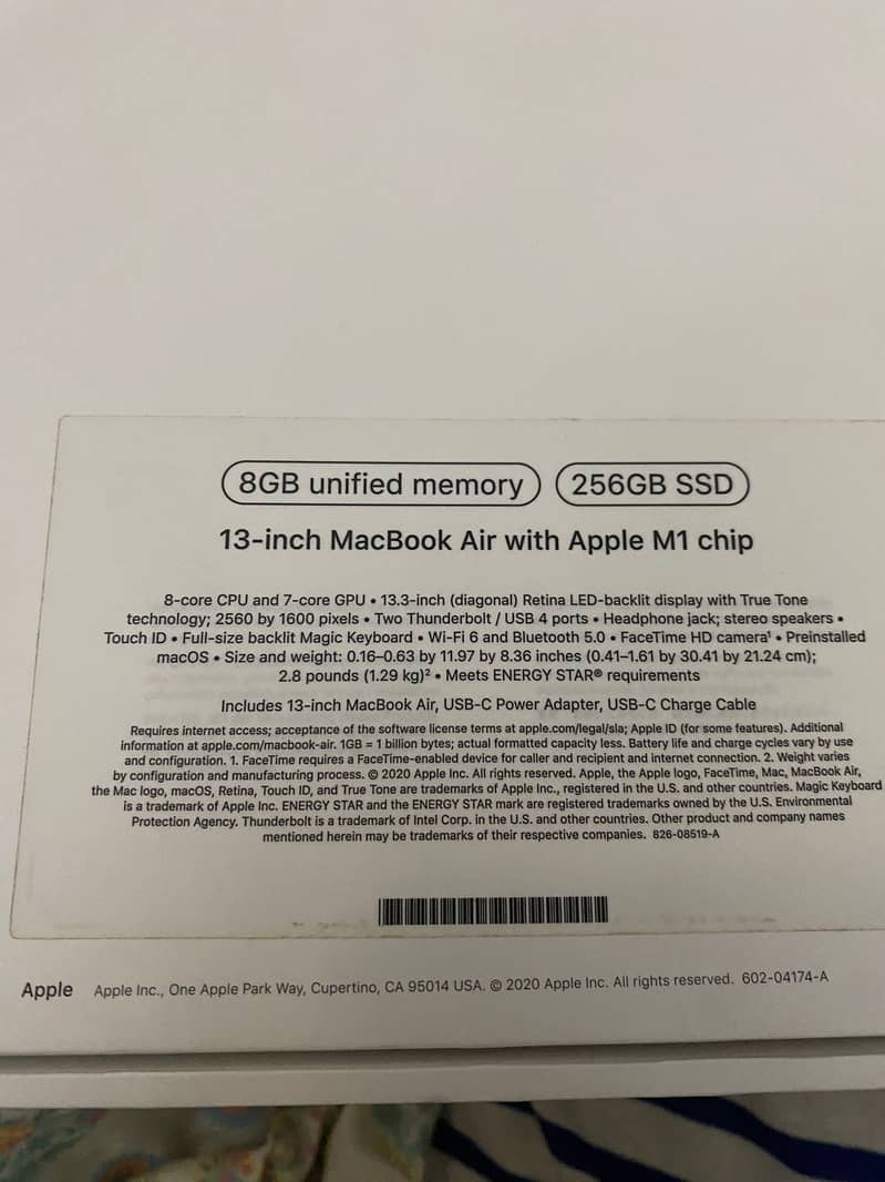 Apple Macbook Air M1 8GB 256 GB SSD (Battery Health 100%) 4