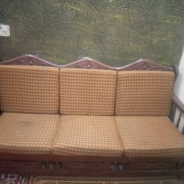 Real Woden Sofa set in 4 month used 5