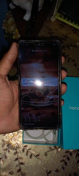 Huawei Honor8X 4GB/128GB. . . With box and charger. . Minor Glass crack. . 1