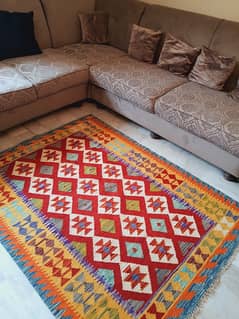 Afghani Kilims Hand-knotted Wool Rugs in 4x6 sq ft size 0