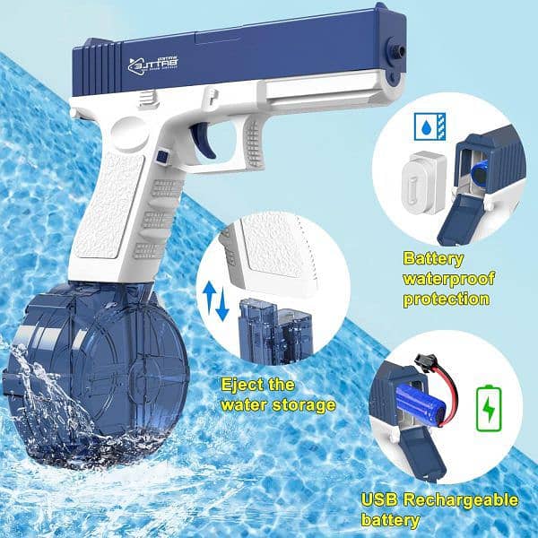 Spray Blaster Electric Rechargeable Water Play Gun 4