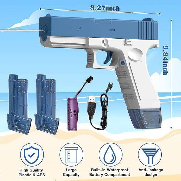 Spray Blaster Electric Rechargeable Water Play Gun 5