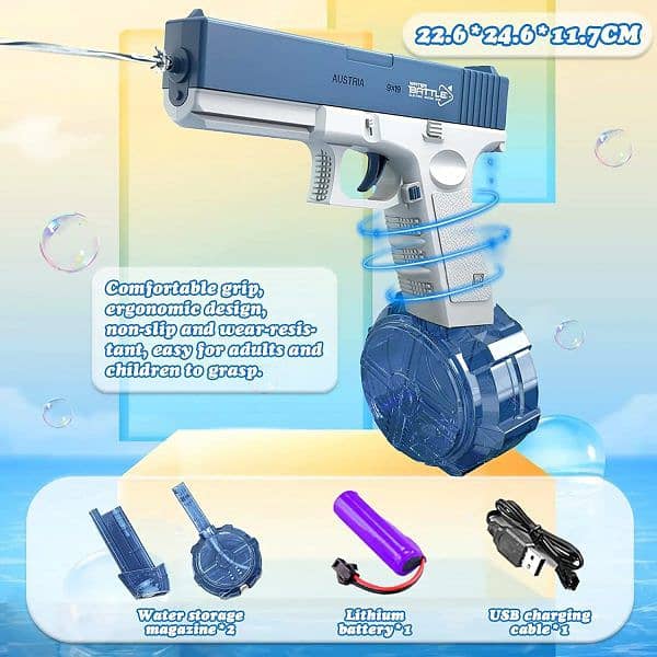 Spray Blaster Electric Rechargeable Water Play Gun 6