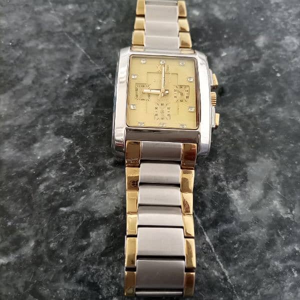 Swiss made imported watch ,heavy weight , chronograph ,two tone chain 6