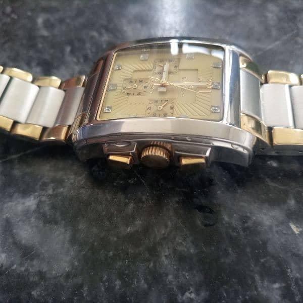 Swiss made imported watch ,heavy weight , chronograph ,two tone chain 7