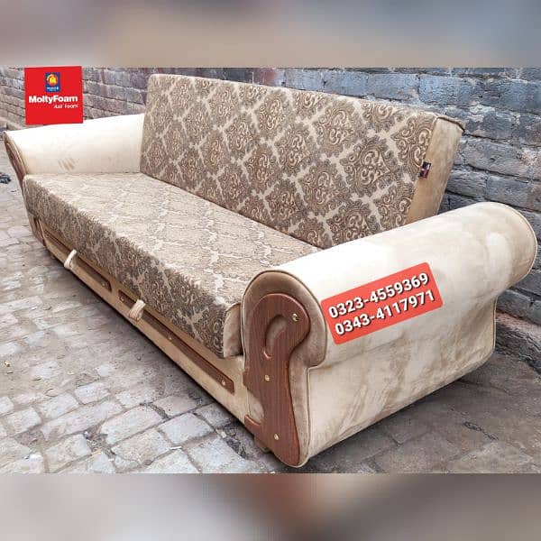 Molty double bed sofa cum bed/dining table/stool/Lshape sofa/chair 11