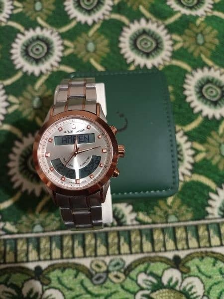 100% orignal Al fajar watch . with box . waterproof. in good condition 1
