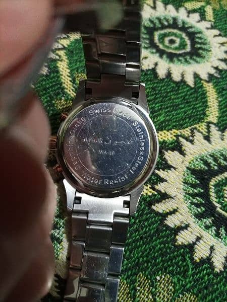 100% orignal Al fajar watch . with box . waterproof. in good condition 3