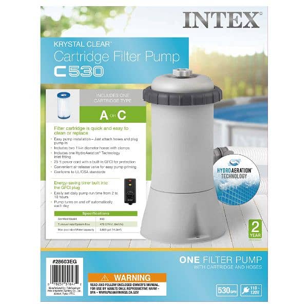 INTEX 28604 cartridge filter pump for AG-POOLS. 1