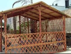 bamboo huts/parking shades/Jaffri shade/Bamboo Pent House/Baans Work