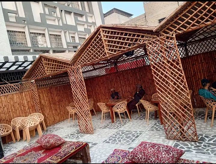 Bamboo Fancy Decoration/bamboo huts/Bamboo Pent House/Baans Work 2