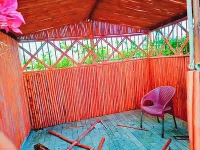 bamboo huts/animal shelter/parking shade/Bamboo Pent House/Baans Work 8