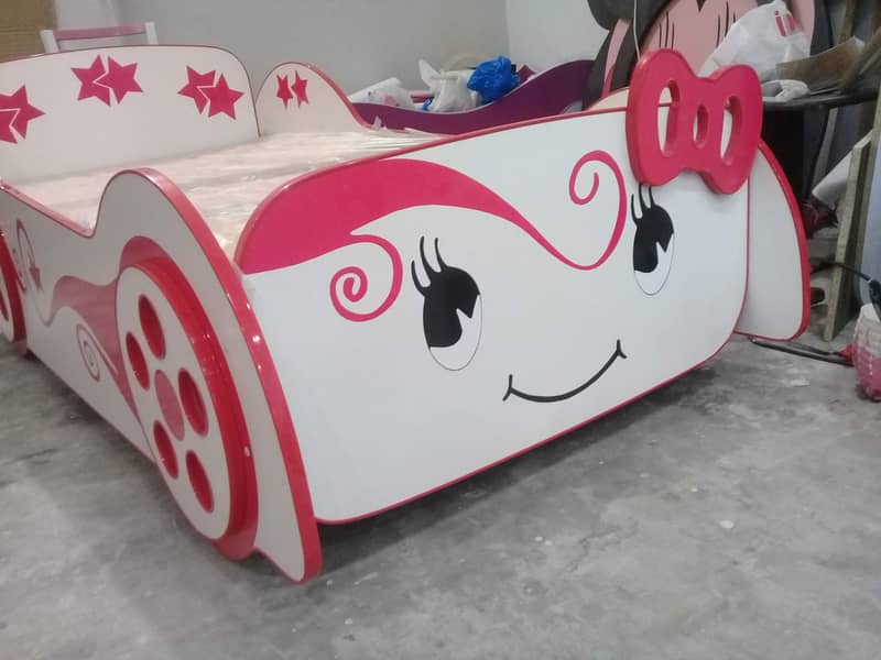 Girls Car Bed for Bedroom Sale in Pakistan, Hello Kitty Bed for Girls 2