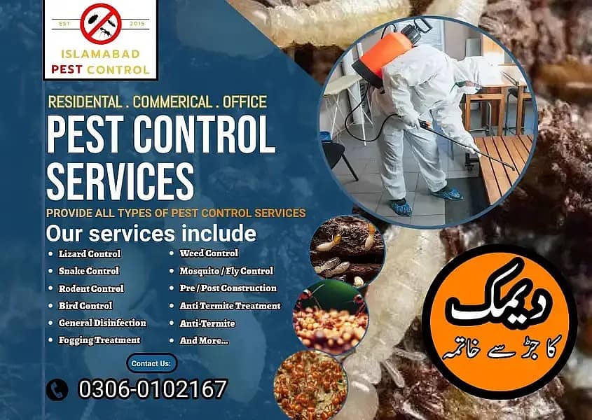 Termite & Pest Control Fumigation Mosquitoes Dengue Spray Deemak Rats 0