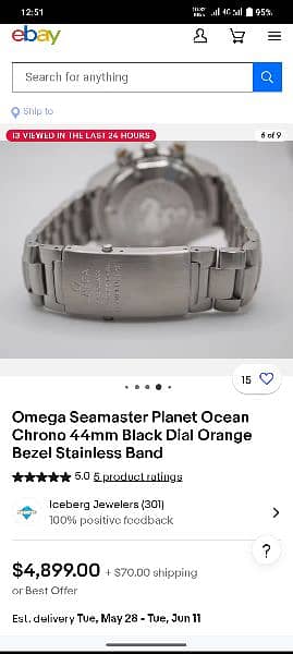 Omega Planet Ocean Automatic 45mm 2918.50. 38 Black Dial Men’s 4