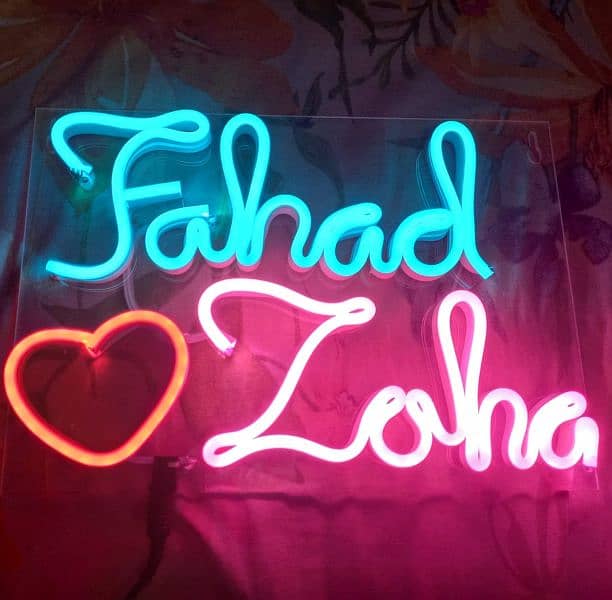 Customized NEON Sign Board- Name Plate - Customized Gift Neon 1