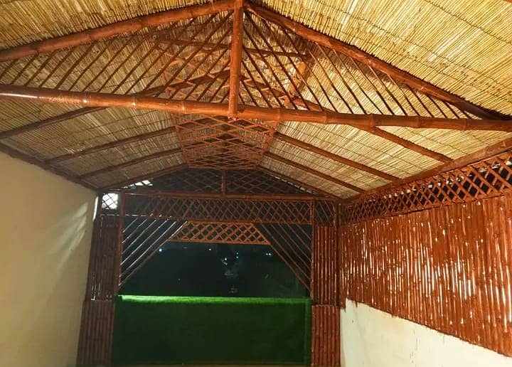 bamboo huts/parking shades/Jaffri shade/Bamboo Pent House/Baans Work 2