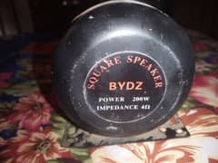 Squre speaker BYDZ power200w IMPEDANCE 4 0
