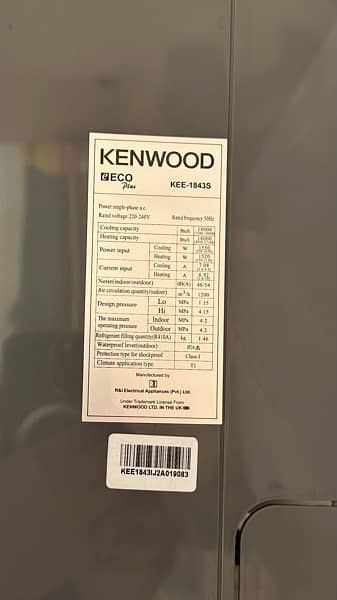 Kenwood KEE-1843S Eco Plus 75% Saving Inverter Split AC (Heat & Cool) 6