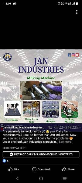 Milking Machine For Cows/buffalo,Mat, Fans/Dairy farming/chiller 2